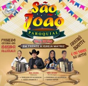 Abrindo os festejos juninos, São João Paroquial ocorre neste sábado